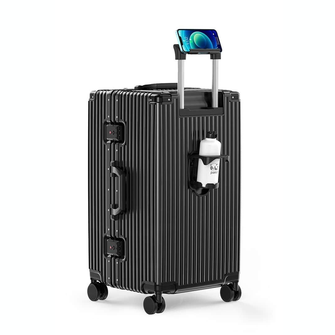 Mala De Viagem Baú Grande 32kg Policarbonato Holanda Maloa Preto